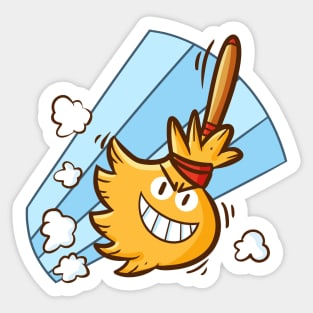 Cute Broom Sticker